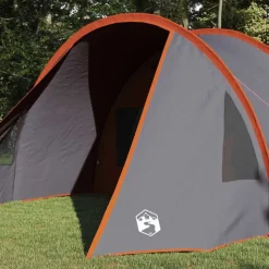 vidaXL Tunnel telt 4-personer med tag Grå og orange 778 x 356 x 210 cm
