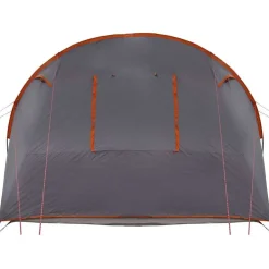 vidaXL Tunnel telt 4-personer med tag Grå og orange 740 x 370 x 220 cm
