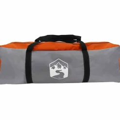 vidaXL Tunnel telt 4-personer med tag Grå og orange 740 x 370 x 220 cm