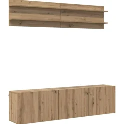 vidaXL TV Enheder Vægmonteret 6 pcs artisan eg Konstrueret træ