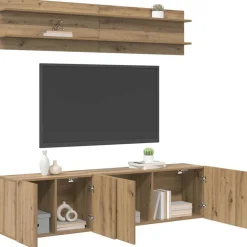vidaXL TV Enheder Vægmonteret 6 pcs artisan eg Konstrueret træ