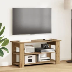 vidaXL TV stand Artisan Egetræ 100 x 40 x 50 cm