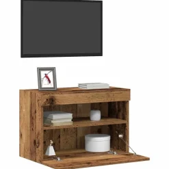vidaXL TV vægskab Gammelt træ 60 x 30 x 40 cm Konstrueret træ