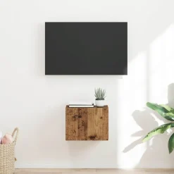 vidaXL TV vægskab Gammelt træ 39 x 31 x 29,5 cm Konstrueret træ