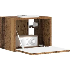 vidaXL TV vægskab Gammelt træ 39 x 31 x 29,5 cm Konstrueret træ