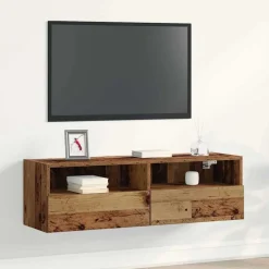 vidaXL TV vægskab Gammelt træ 100 x 30 x 30 cm Konstrueret træ