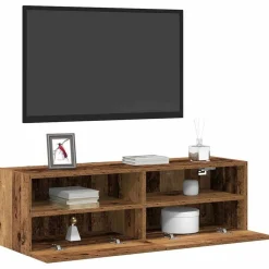 vidaXL TV vægskab Gammelt træ 100 x 30 x 30 cm Konstrueret træ