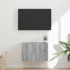 vidaXL TV vægskab Grå Sonoma 59,5 x 31 x 40 cm Konstrueret træ