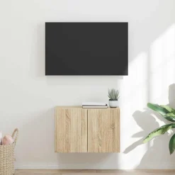 vidaXL TV vægskab Sonoma eg 59,5 x 31 x 40 cm Konstrueret træ