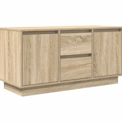 vidaXL tv-bord med LED-lys 100x41x50 cm sonoma-eg