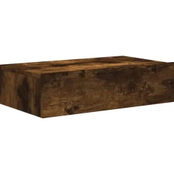 vidaXL tv-bord med LED-lys 60x35x15,5 cm røget egetræsfarve