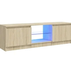 vidaXL tv-bord med LED-lys 120x30x36 cm sonoma-eg