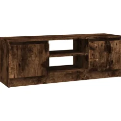 vidaXL tv-bord med låge 102x30x36 cm røget egetræsfarve