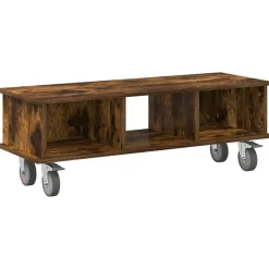 vidaXL TV-bord Røget eg 100 x 35 x 35 cm Konstrueret træ