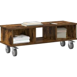 vidaXL TV-bord Røget eg 100 x 35 x 35 cm Konstrueret træ