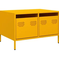 vidaXL tv-bord 68x50x43,5 cm koldvalset stål sennepsgul