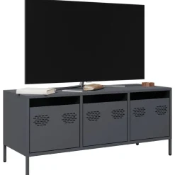 vidaXL tv-bord 101,5x39x43,5 cm koldvalset stål antracitgrå