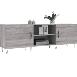 vidaXL tv-bord 150x30x50 cm konstrueret træ grå sonoma-eg