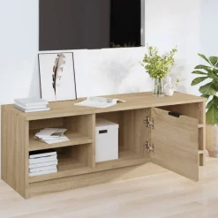 vidaXL tv-bord 102x35,5x36,5 cm konstrueret træ sonoma-eg