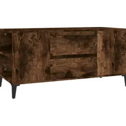vidaXL tv-bord 102x44,5x50 cm konstrueret træ røget egetræ
