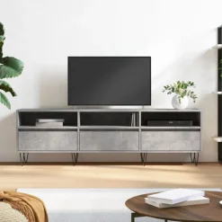 vidaXL tv-bord 150x30x44,5 cm konstrueret træ betongrå