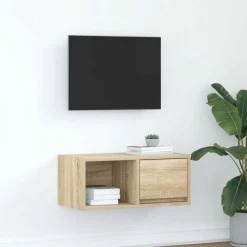 vidaXL tv-bord 60x31x25,5 cm konstrueret træ sonoma-eg