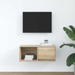 vidaXL tv-bord 60x31x25,5 cm konstrueret træ sonoma-eg