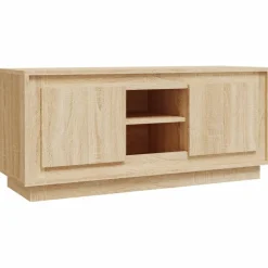 vidaXL tv-bord 102x35x45 cm konstrueret træ sonoma-eg
