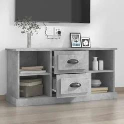 vidaXL tv-bord 99,5x35,5x48 cm konstrueret træ betongrå