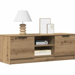 vidaXL tv-bord 102x35x36,5 cm konstrueret træ kunsteg