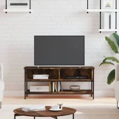 vidaXL tv-bord 100x35x45 cm konstrueret træ røget egetræsfarve