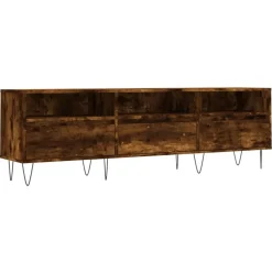 vidaXL tv-bord 150x30x44,5 cm konstrueret træ røget egetræsfarve