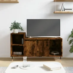 vidaXL tv-bord 100x35x55 cm konstrueret træ røget egetræsfarve