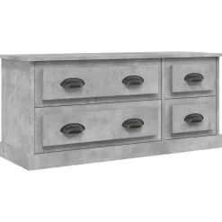 vidaXL tv-bord 100x35,5x45 cm konstrueret træ betongrå
