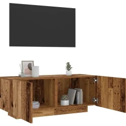 vidaXL tv-bord 100x35x40 cm konstrueret træ antikt træ