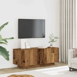 vidaXL tv-bord 100x35x40 cm konstrueret træ antikt træ