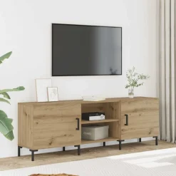 vidaXL tv-bord 150x30x50 cm konstrueret træ kunsteg