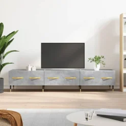 vidaXL tv-bord 150x36x30 cm konstrueret træ betongrå