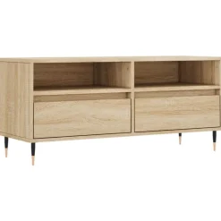vidaXL tv-bord 100x34,5x44,5 cm konstrueret træ sonoma-eg
