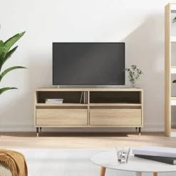 vidaXL tv-bord 100x34,5x44,5 cm konstrueret træ sonoma-eg