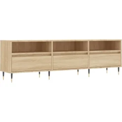 vidaXL tv-bord 150x30x44,5 cm konstrueret træ sonoma-eg