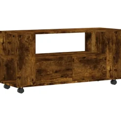vidaXL tv-bord 102x34,5x43 cm konstrueret træ røget egetræsfarve