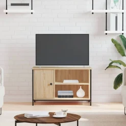 vidaXL tv-bord 80x40x50 cm konstrueret træ sonoma-eg