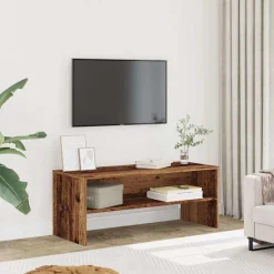 vidaXL tv-bord 100x40x40 cm konstrueret træ antikt træ