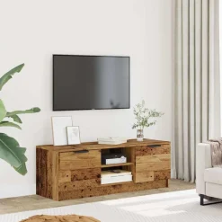 vidaXL tv-bord 102x35x36,5 cm konstrueret træ gammelt trælook