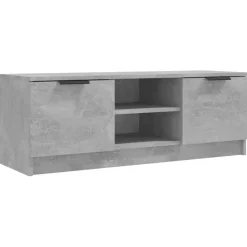 vidaXL tv-bord 102x35x36,5 cm konstrueret træ betongrå