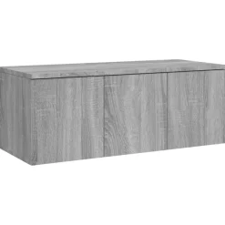 vidaXL tv-bord 80x34x30 cm konstrueret træ grå sonoma-eg