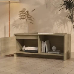 vidaXL tv-bord 90x35x40 cm konstrueret træ sonoma-eg
