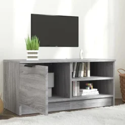 vidaXL tv-bord 80x35x36,5 cm konstrueret træ grå sonoma-eg
