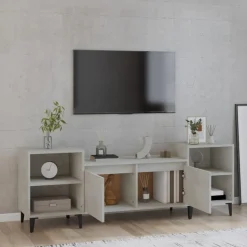 vidaXL tv-bord 160x35x55 cm konstrueret træ betongrå